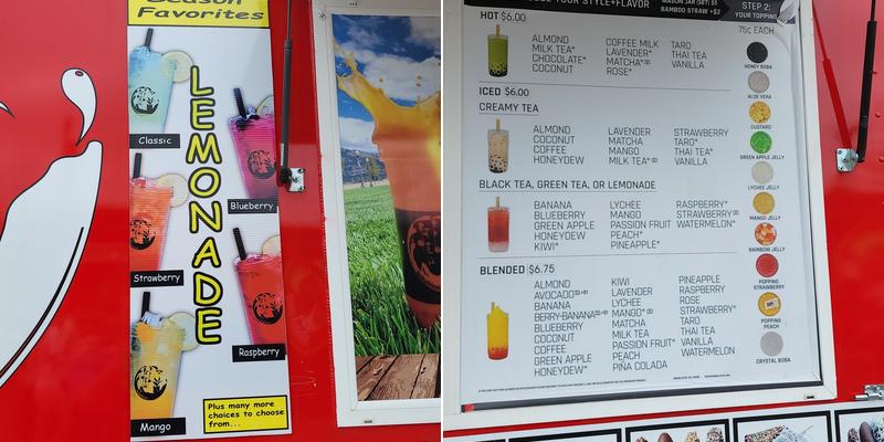 Bobablastic Menu
