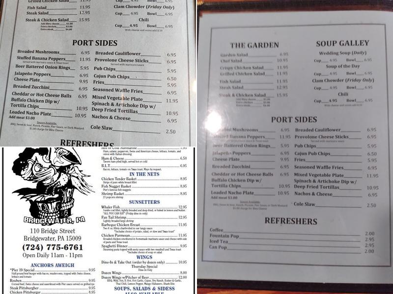 Pier 19 Menu