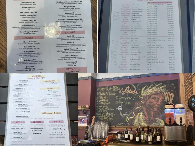 Bella Terra Vineyards - Bedford Menu