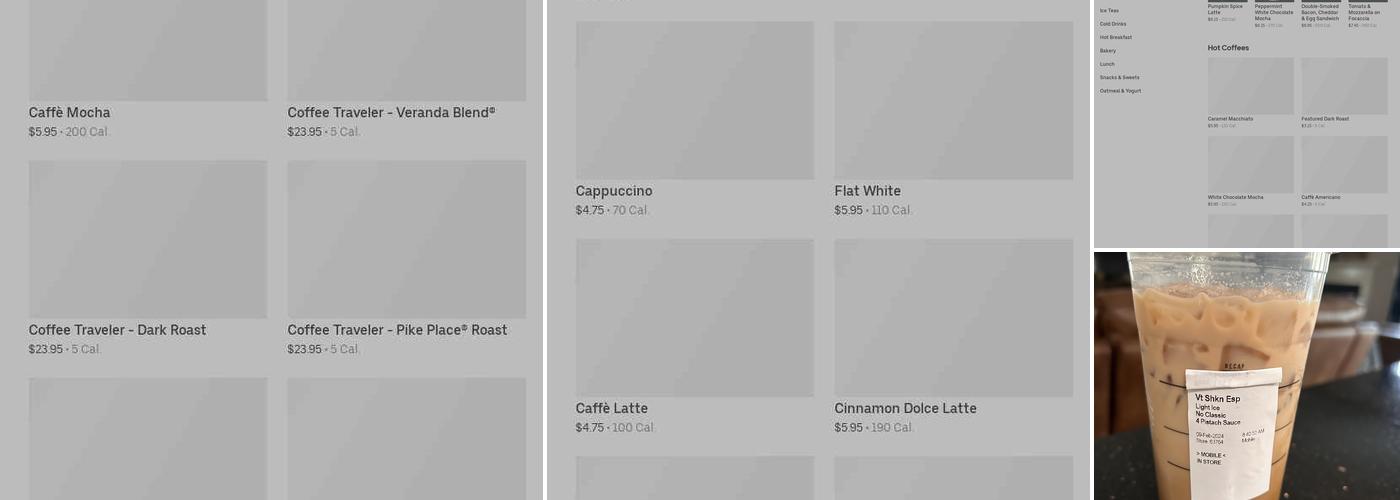 Starbucks Menu
