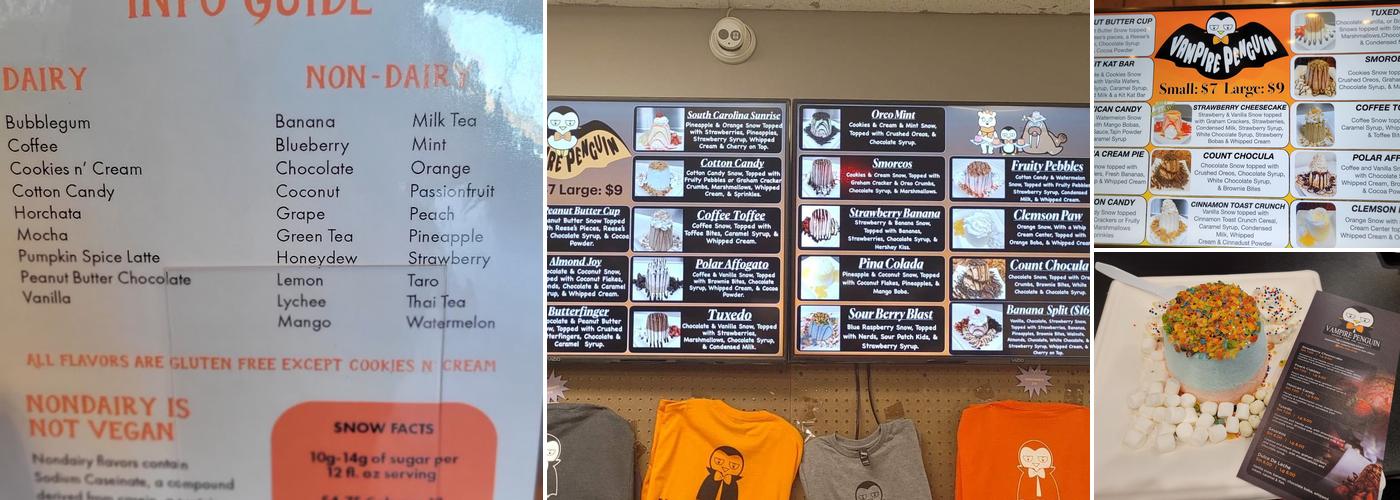 Vampire Penguin Anderson Menu