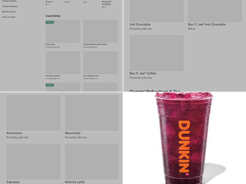 Dunkin' Menu