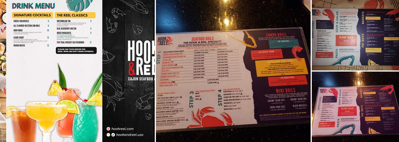 Hook & Reel Cajun Seafood & Bar Menu