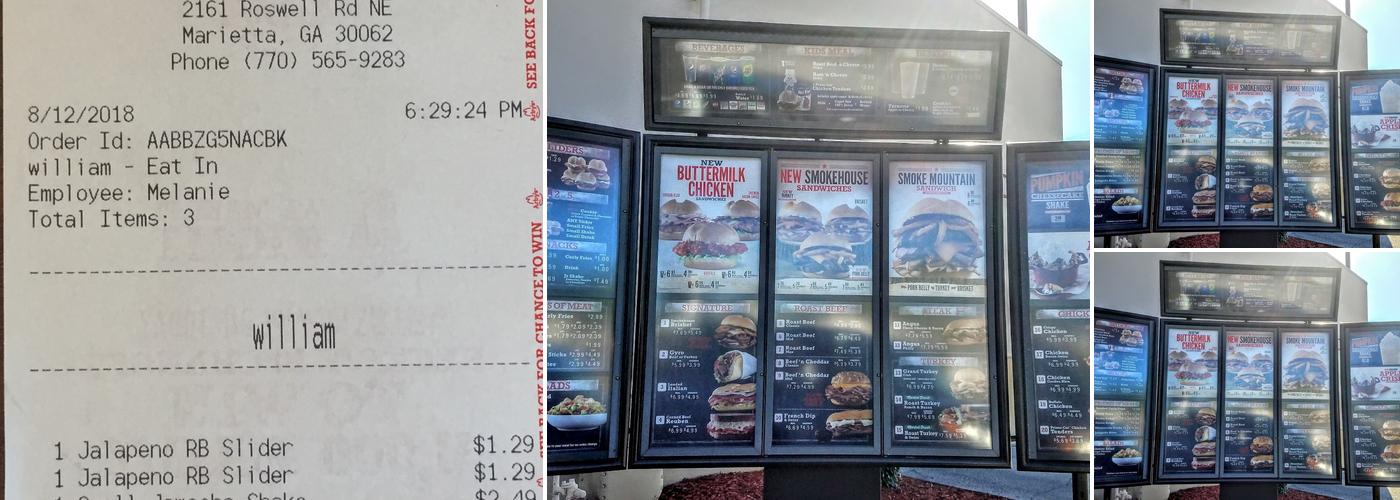 Arby's Menu