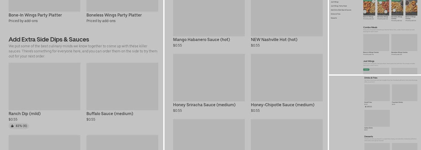 It's Just Wings Menu