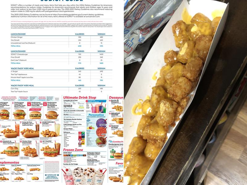 Sonic Drive-In Menu