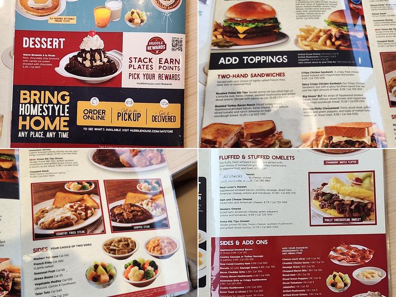 Huddle House Menu