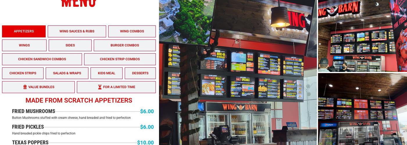 Wing Barn Weslaco Menu