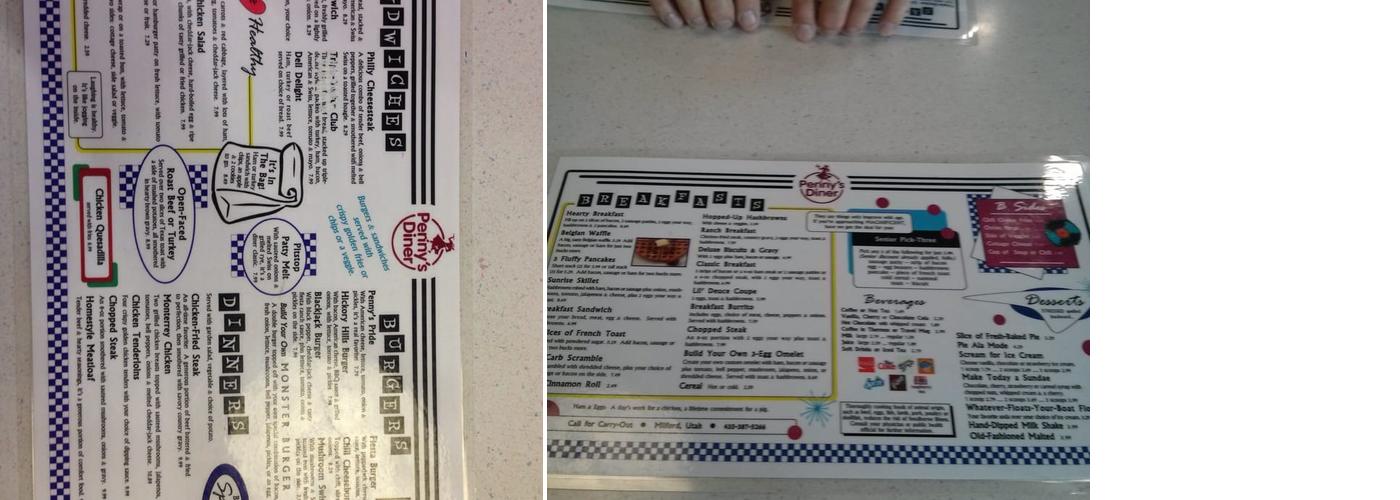 Pennys Diner Menu