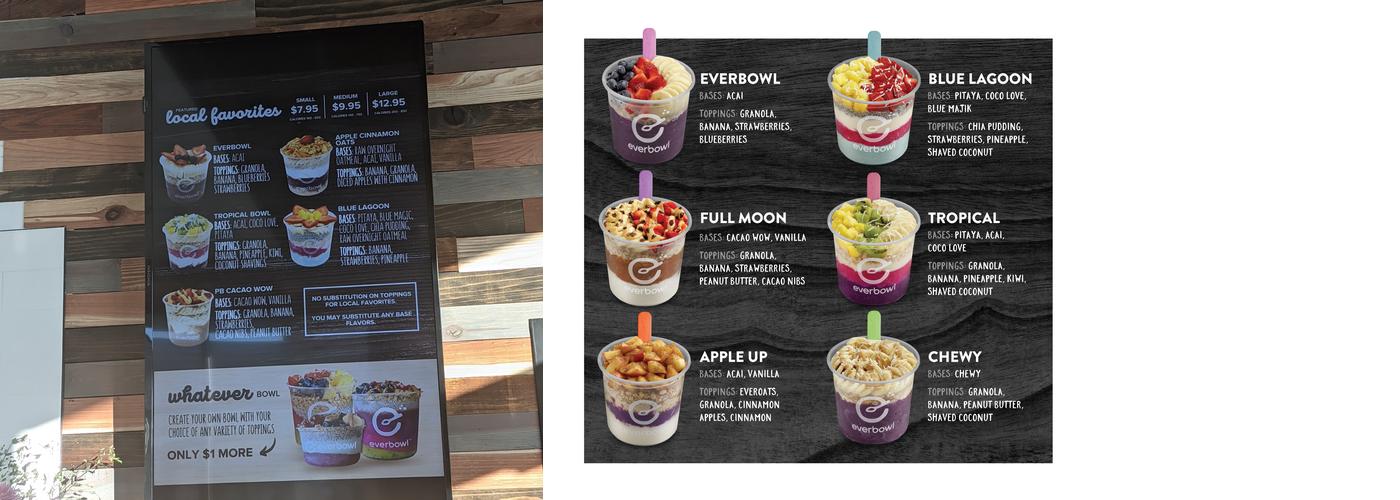 Everbowl - Orem Menu