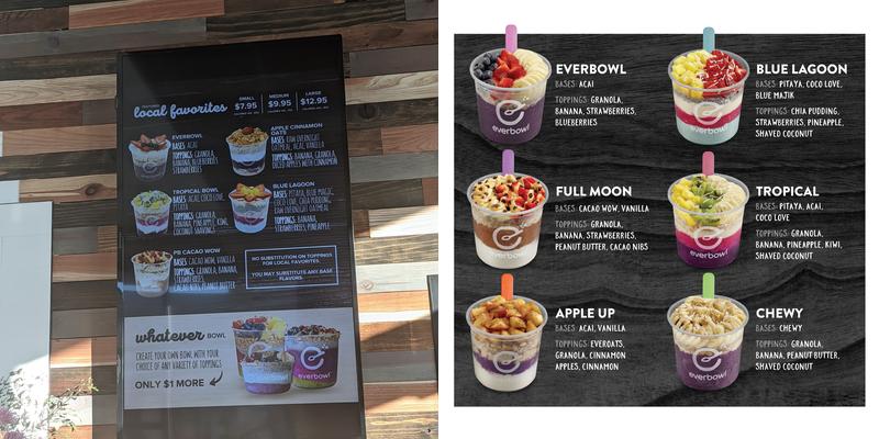 Everbowl - Orem Menu