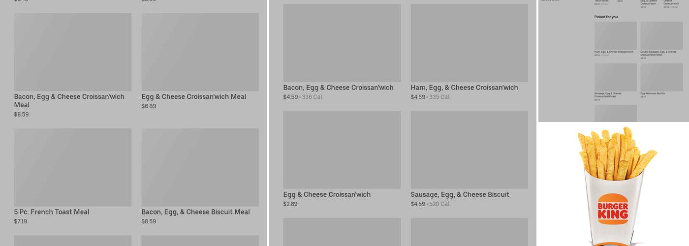 Burger King Menu