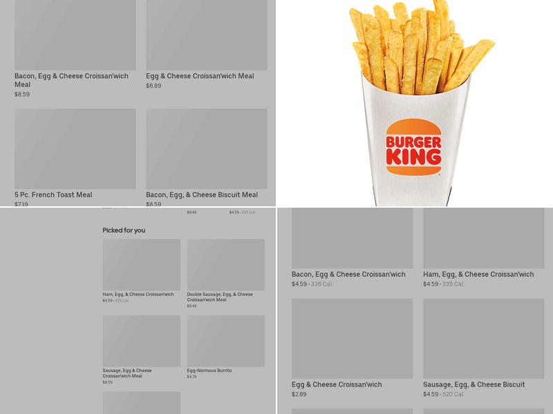 Burger King Menu