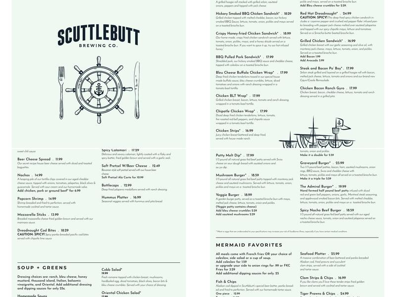 Scuttlebutt Brewing - Offices and production facility Menu