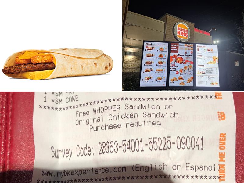 Burger King Menu