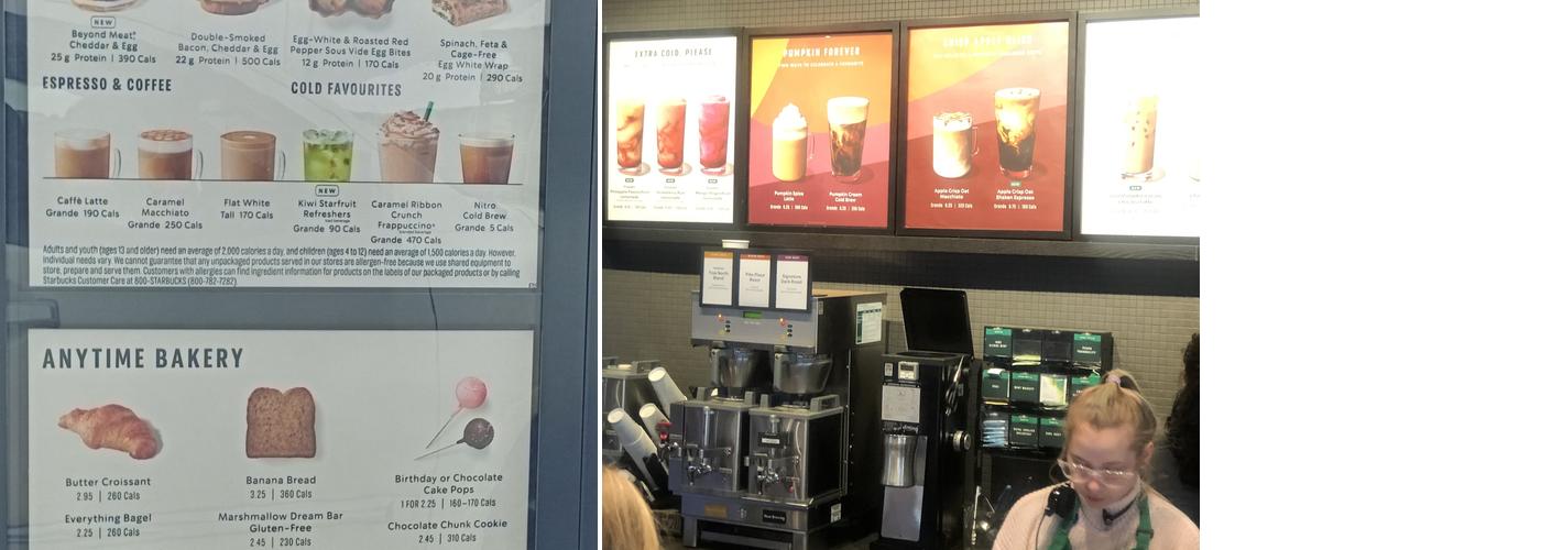 Starbucks Menu