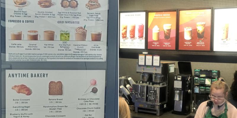 Starbucks Menu
