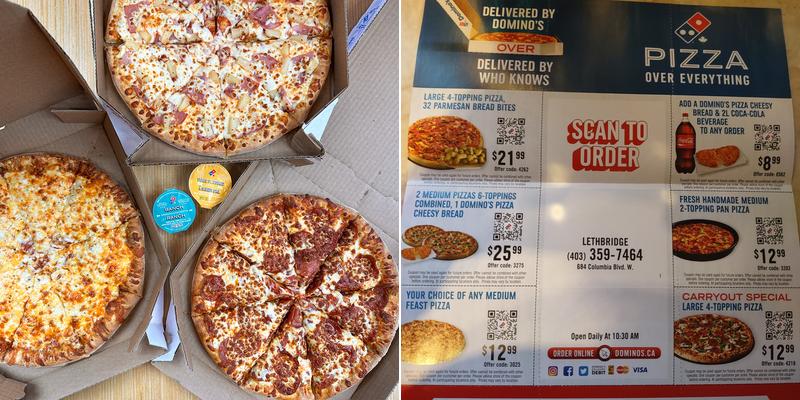 Domino's Pizza Menu