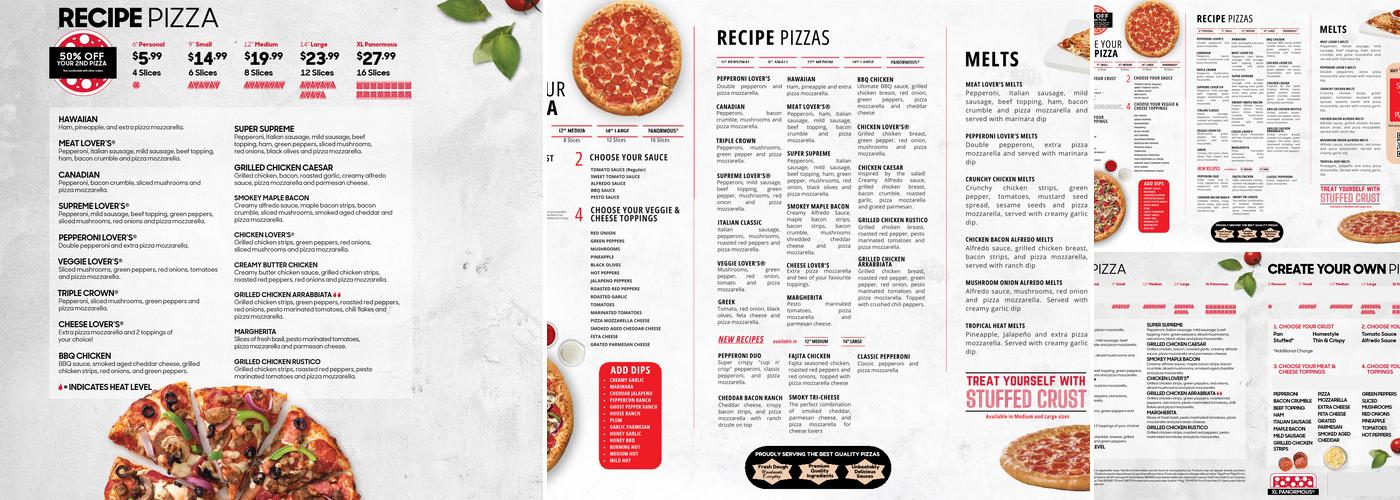 Pizza Hut Rocky Mountain House Menu