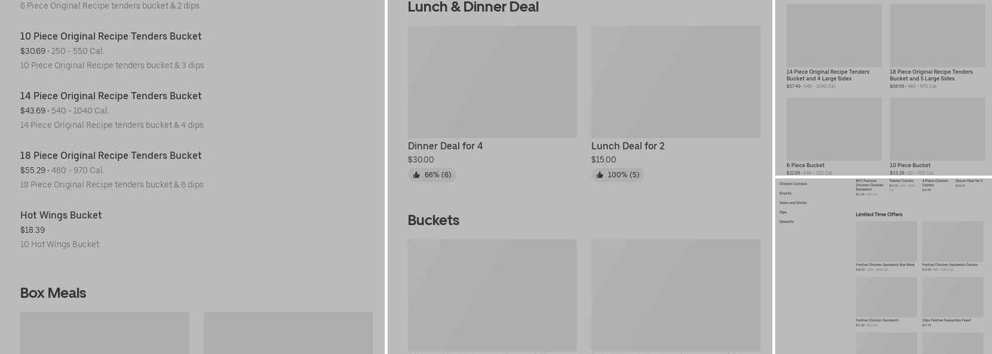 KFC Menu