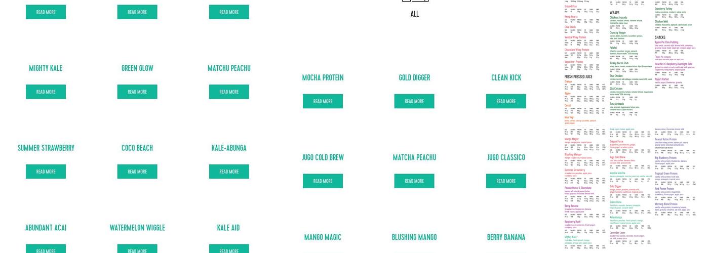 Jugo Juice Menu