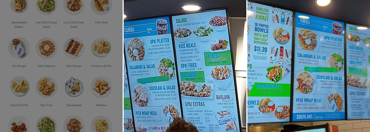 Opa! Of Greece Snyatan Shopping Centre Menu