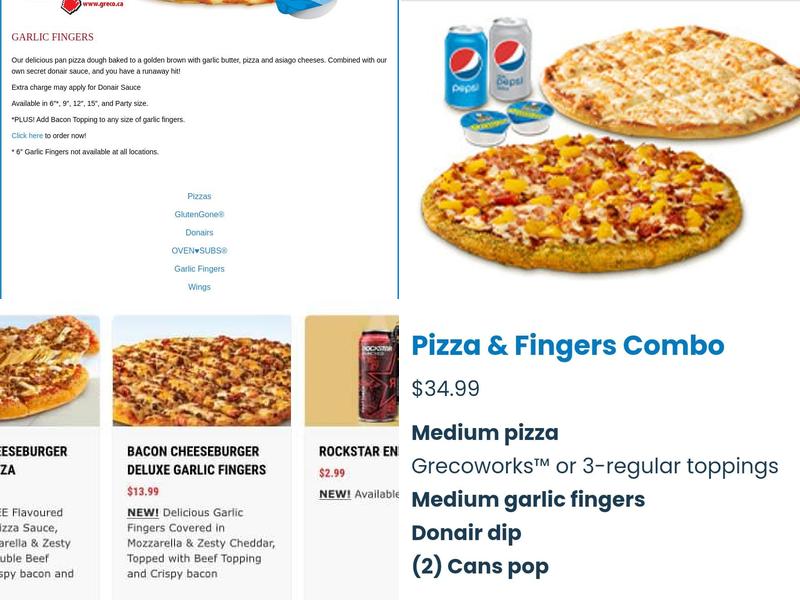 Greco Pizza Xpress Menu