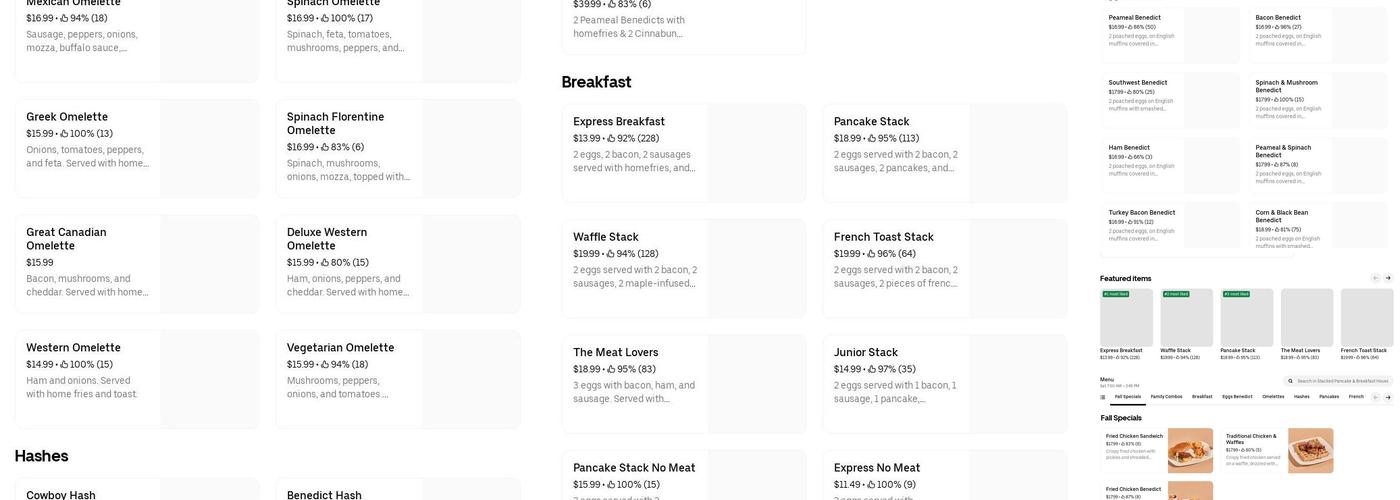 Stacked Pancake and Breakfast House Bowmanville Menu