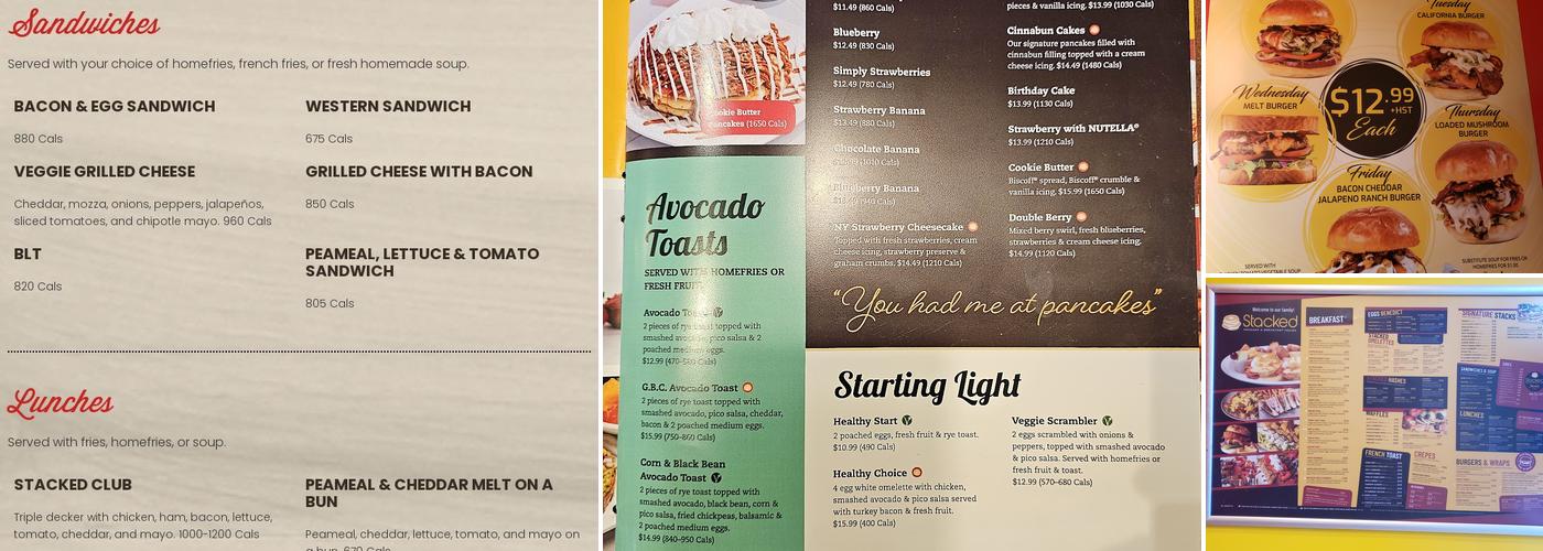 Stacked Pancake & Breakfast House Paris Menu