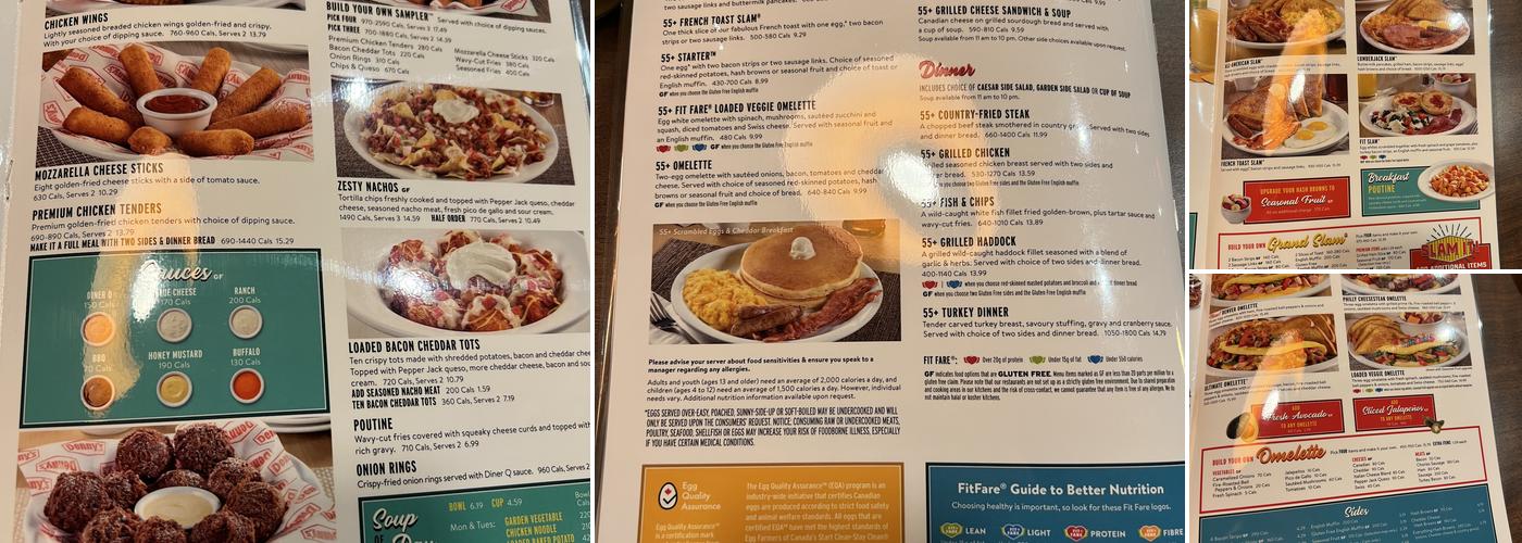 Denny's Menu