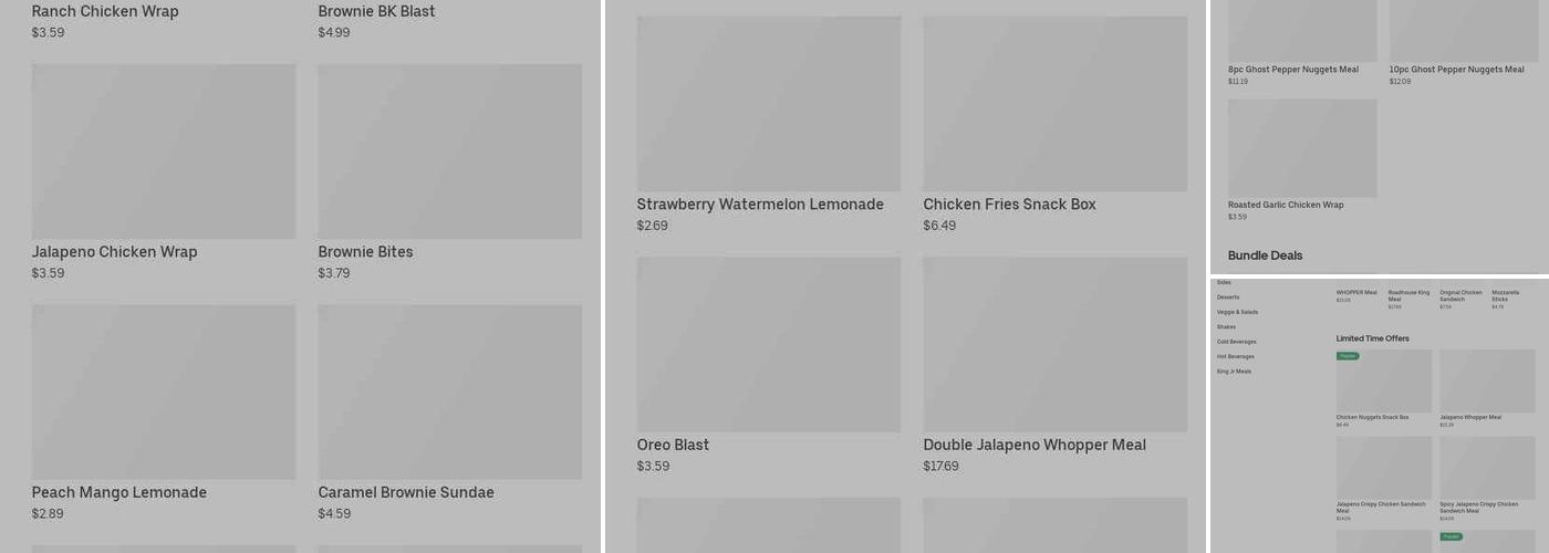 Burger King Menu