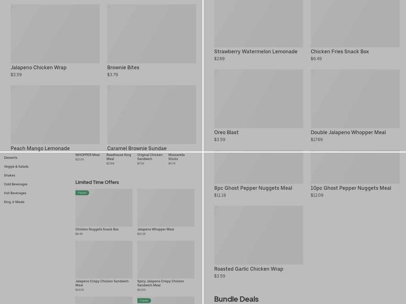 Burger King Menu
