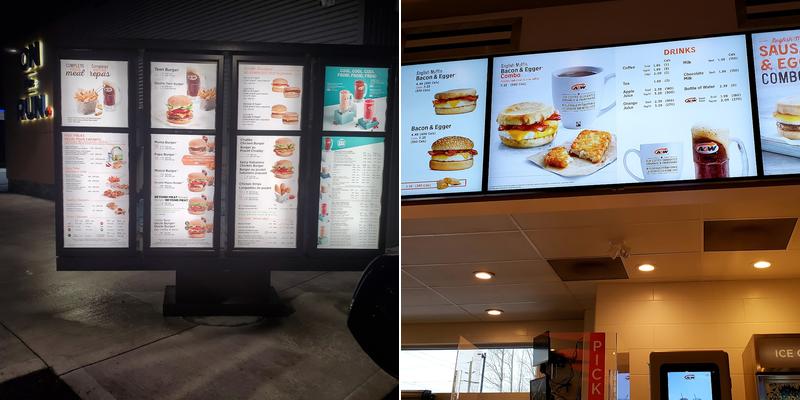 A&W Canada Menu