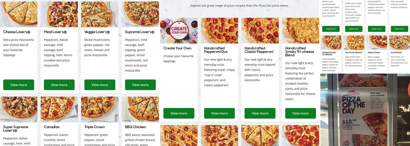 Pizza Hut Menu