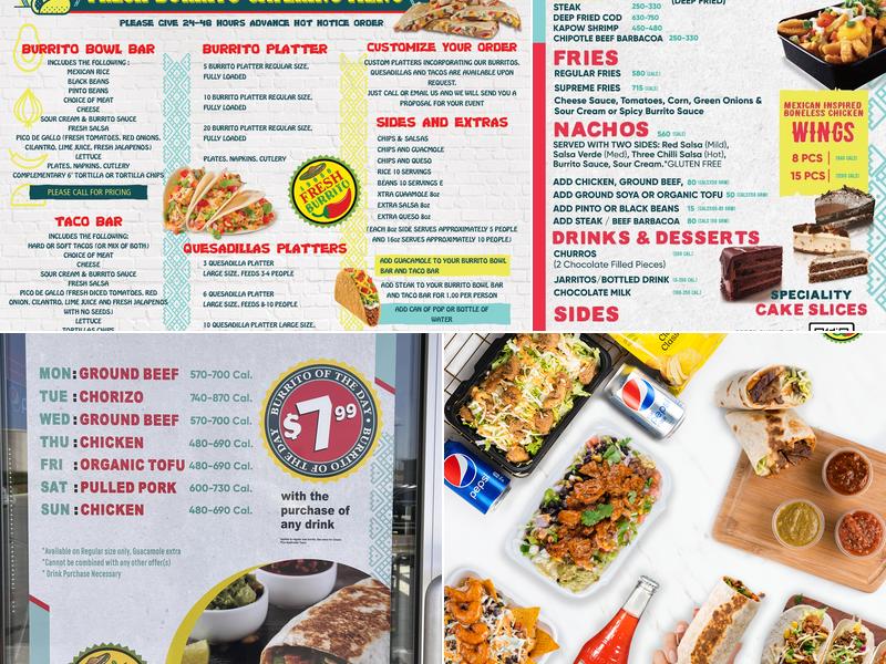 Fresh Burrito Menu