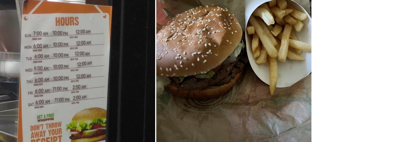 Burger King Menu