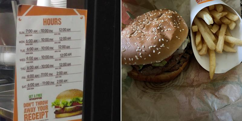 Burger King Menu