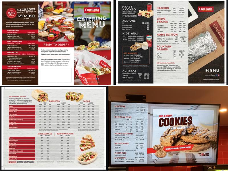 Quesada Burritos & Tacos Menu