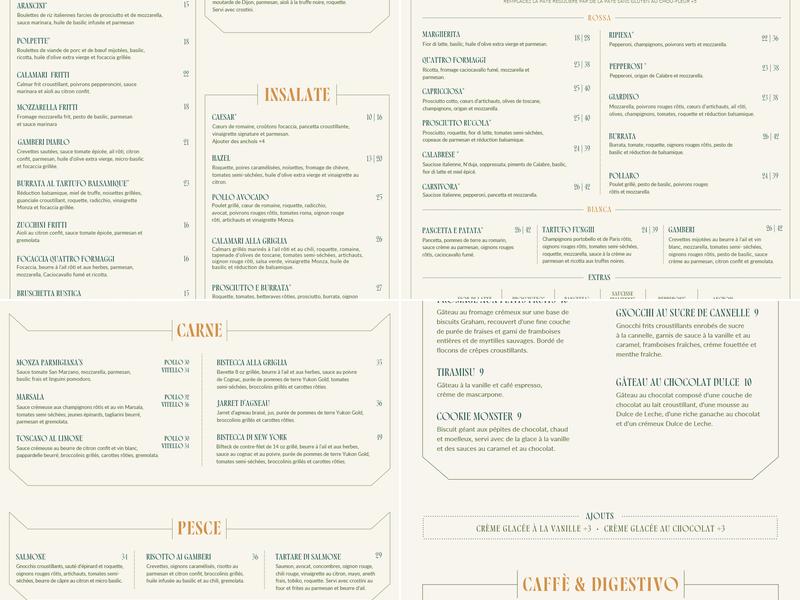 Enoteca Monza Pizzeria Moderna Menu