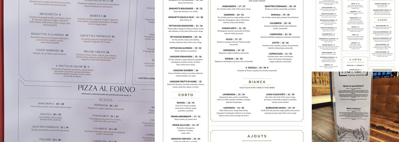 Enoteca Monza Pizzeria Moderna Menu
