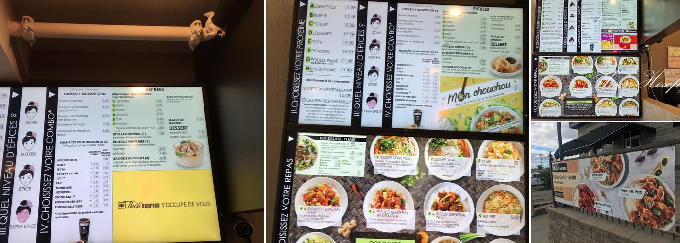 Thai Express Restaurant Laval Menu