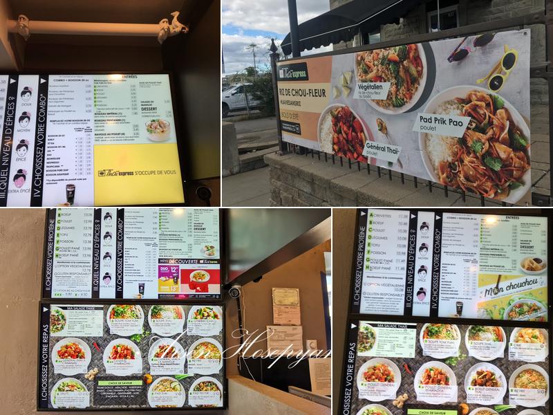Thai Express Restaurant Laval Menu
