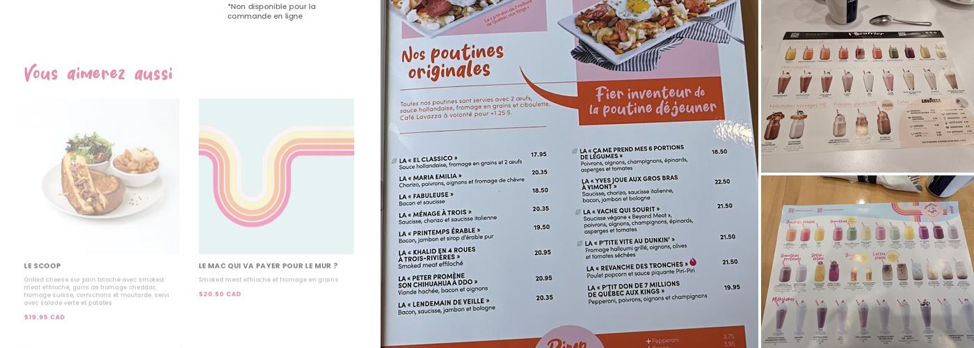L'Œufrier (Longueuil) Menu
