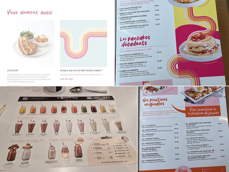 L'Œufrier (Longueuil) Menu