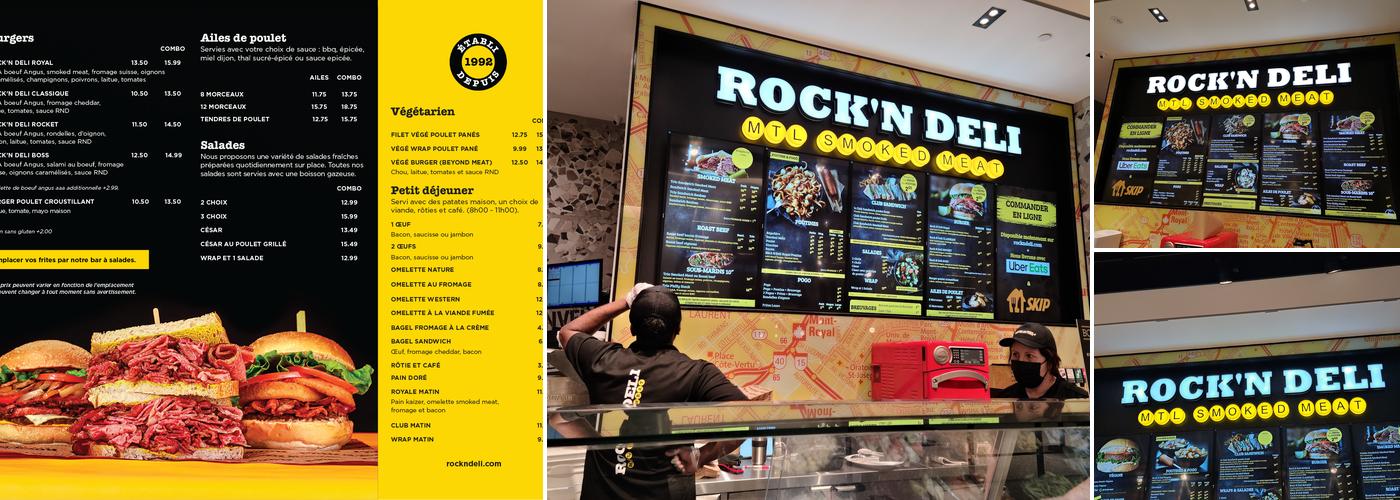 Rock'N Deli CF Fairview Menu