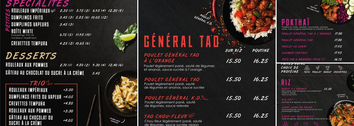 Thaïzone Menu