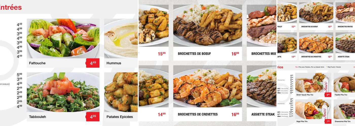 AMIR DOUGLAS Menu