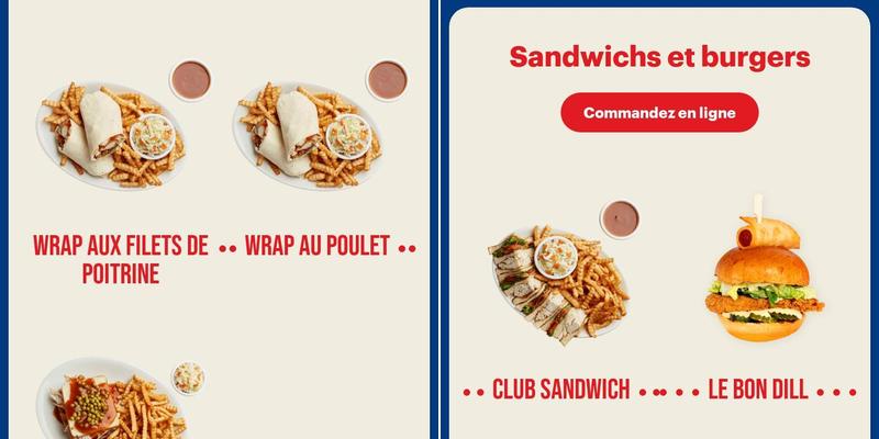 Rôtisseries Benny & Au Coq Menu