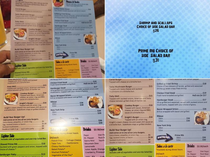 Sandhills Corral Menu