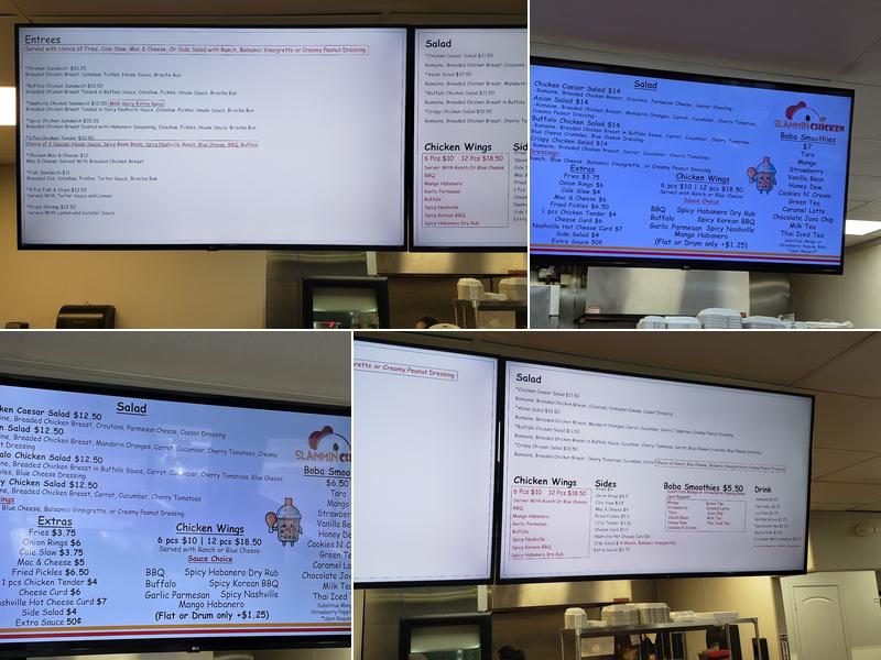 Slammin Chicken Menu